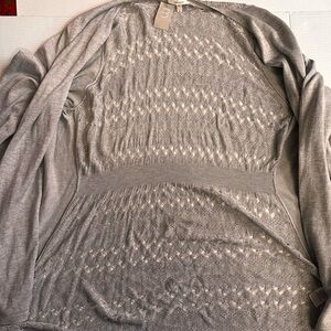 Gray Patterned Knit Cardigan - Plus Size 2. NEW. Maurices.